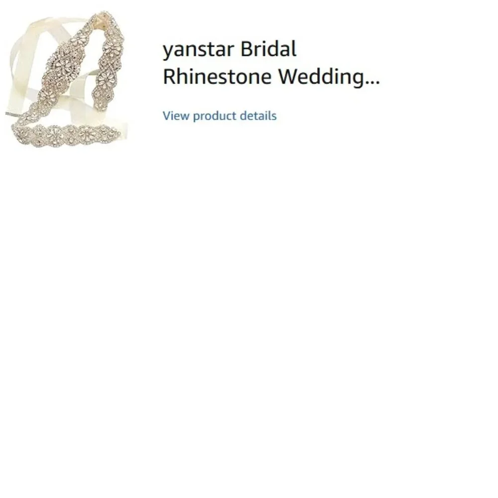 Embellished Crystal Bridal Sash Belt - Silver